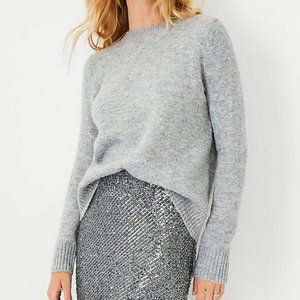 ANN TAYLOR Shimmer Crew Neck Sweater